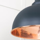 Hammered Copper Harborne Pendant in Soot