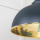 Hammered Brass Harborne Pendant in Soot