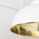 Smooth Brass Harborne Pendant in Flock