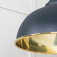 Smooth Brass Harborne Pendant in Soot
