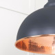 Hammered Copper Harborne Pendant in Slate