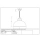 Hammered Nickel Harborne Pendant in Elan Black