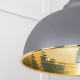 Hammered Brass Harborne Pendant in Bluff