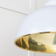 Smooth Brass Harborne Pendant in Birch