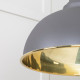 Smooth Brass Harborne Pendant in Bluff