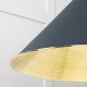 Hammered Brass Hockley Pendant in Soot