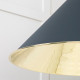 Smooth Brass Hockley Pendant in Soot