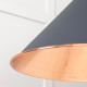 Hammered Copper Hockley Pendant in Slate