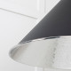 Hammered Nickel Hockley Pendant in Elan Black