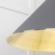 Hammered Brass Hockley Pendant in Bluff