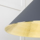 Hammered Brass Hockley Pendant in Slate