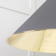 Smooth Brass Hockley Pendant in Bluff