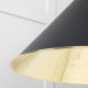 Smooth Brass Hockley Pendant in Elan Black