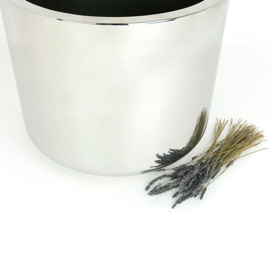Polished Marine SS (316) 28cm Newlyn Pot (Drainage holes)