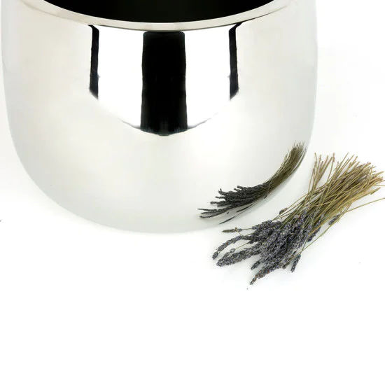 Polished Marine SS (316) 28cm Hepworth Pot (Drainage holes)