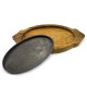 Kadai Cast Sizzling Plate with Wooden Tray