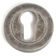 Euro Escutcheon - Distressed Silver Finish