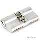 Double Euro Cylinder Lock - Satin Chrome