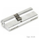 Double Euro Cylinder Lock - Satin Chrome