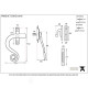 Blacksmith Beeswax Curved Monkeytail Casement Fastener