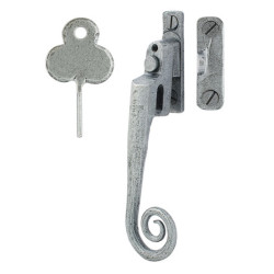 Blacksmith Pewter Patina Lockable Monkeytail Night Vent Fastener