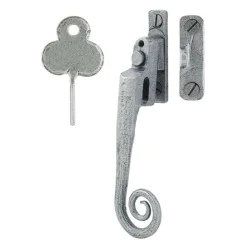 Blacksmith Pewter Patina Lockable Monkeytail Night Vent Fastener