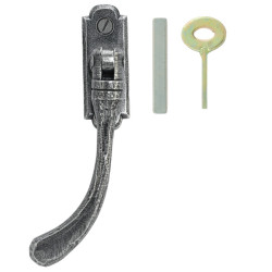 Blacksmith Pewter Patina Locking Pear Drop Espagnolette Casement Fastener
