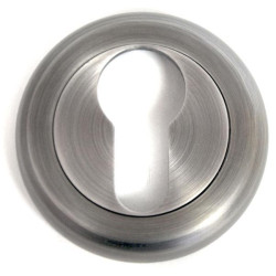 Euro Escutcheon with a Radius Edge Rose - Matt Gun Metal Finish