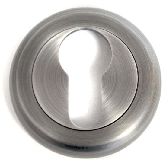 Euro Escutcheon with a Radius Edge Rose - Matt Gun Metal Finish