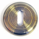 Round Escutcheon with a Radius Edge - Antique Brass Finish