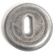 Round Escutcheon with a Radius Edge - Distressed Silver Finish