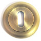 Round Escutcheon with a Radius Edge - Matt Antique Brass Finish