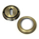Round Escutcheon with a Radius Edge - Matt Antique Brass Finish