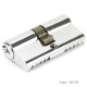 Double Euro Cylinder Lock - Polished Chrome