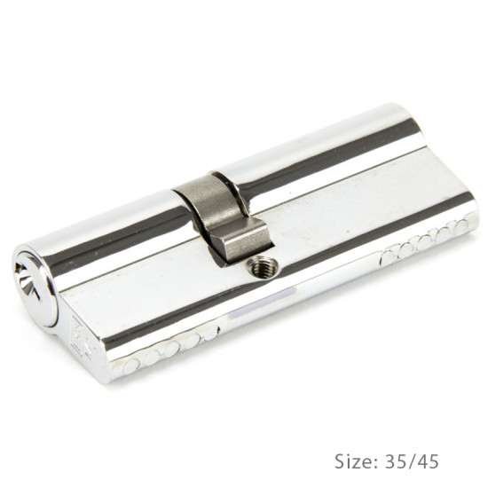 Double Euro Cylinder Lock - Polished Chrome