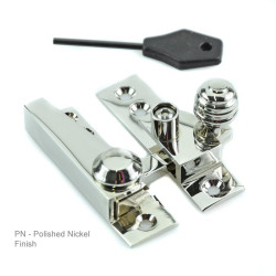 Croft 1035L Lockable Reeded Knob Sash Fastener