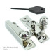 Croft 1035L Lockable Reeded Knob Sash Fastener