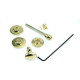Bathroom Oval Knob Turn and Release Plain Covered Rose