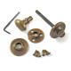 Bathroom Oval Knob Turn and Release Plain Covered Rose