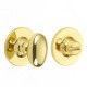 Bathroom Oval Knob Turn and Release Plain Covered Rose