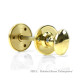 Bathroom Oval Knob Turn and Release Plain Covered Rose