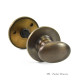 Bathroom Oval Knob Turn and Release Plain Covered Rose