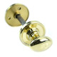 Bathroom Oval Knob Turn and Release Raised Edge Covered Rose