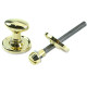 Bathroom Oval Knob Turn and Release Raised Edge Covered Rose