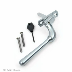 Croft 1796L Lockable Window Espagnolette Handle Bulb End Casement Fastener - Narrow Style