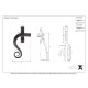 Traditional Blacksmith Curved Lockable Monkeytail Casement Fastener