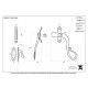 Traditional Blacksmith Shepherd's Crook Lockable Casement Fastener