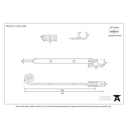 Black Monkeytail Casement Stay