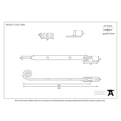 Black Monkeytail Casement Stay