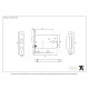 5 Lever Horizontal Sash Lock - Black Finish